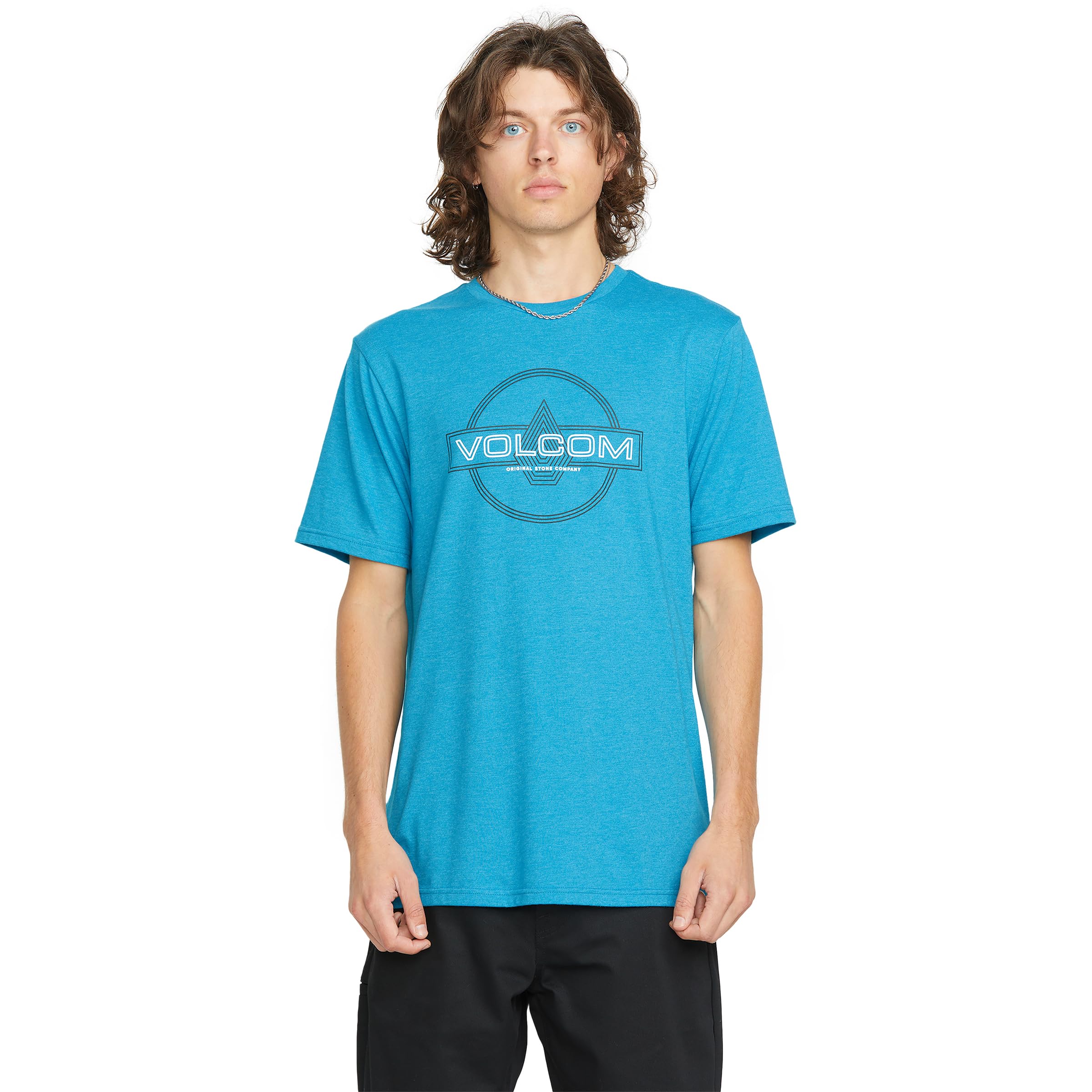 Photo 1 of Volcom Men's Line Service Short Sleeve Tee, Bay Blue Heather, Medium