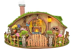 Book Nook DIY Miniature House Kit - Booknook Kit for Adults, Bookshelf Decor 3D Wooden Puzzle, Birthday Gifts for Book Lovers Women Friends - The Magic Ring House