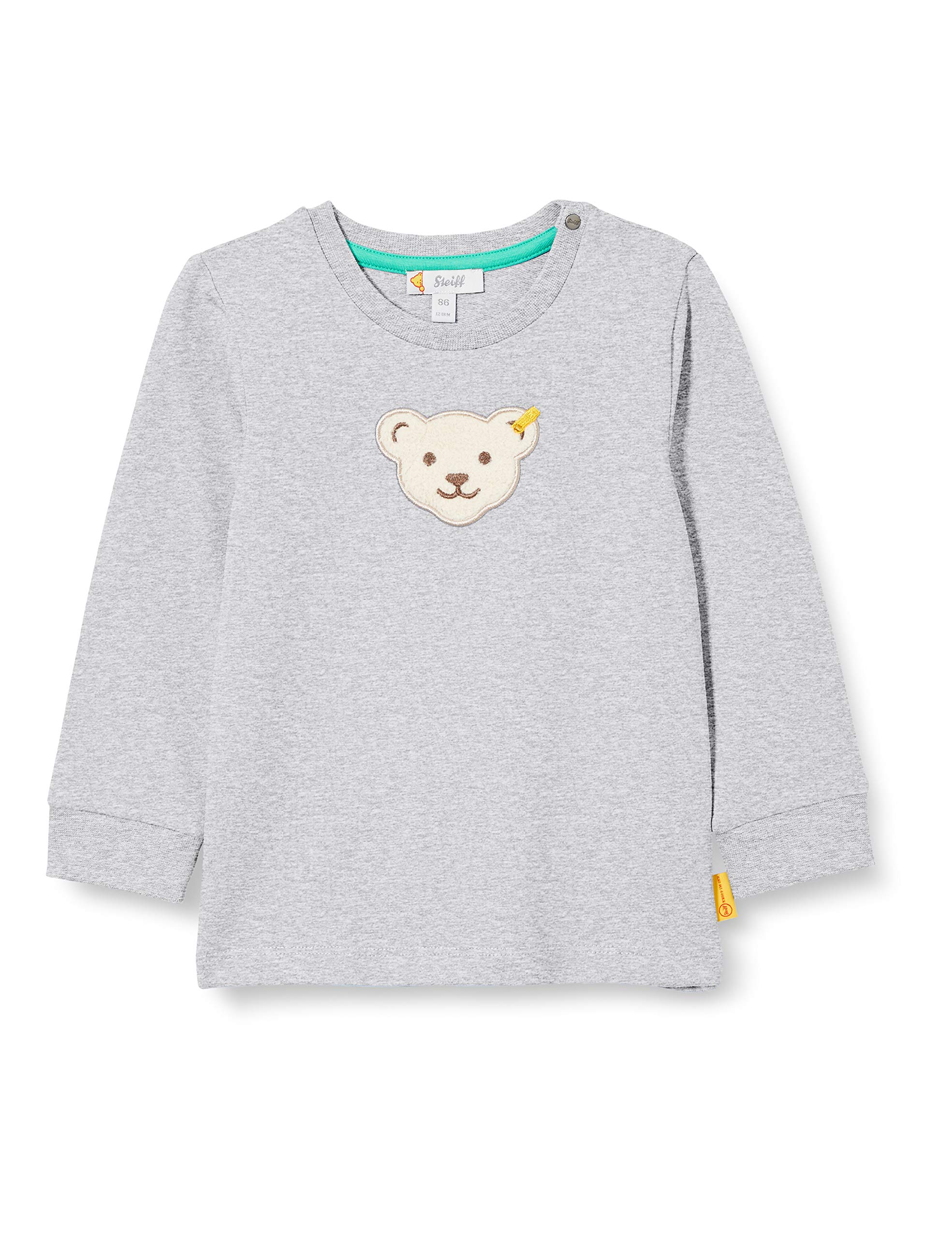 Steiff Baby_Boy's Sweatshirt, Soft Grey Melange, 0-3 Months
