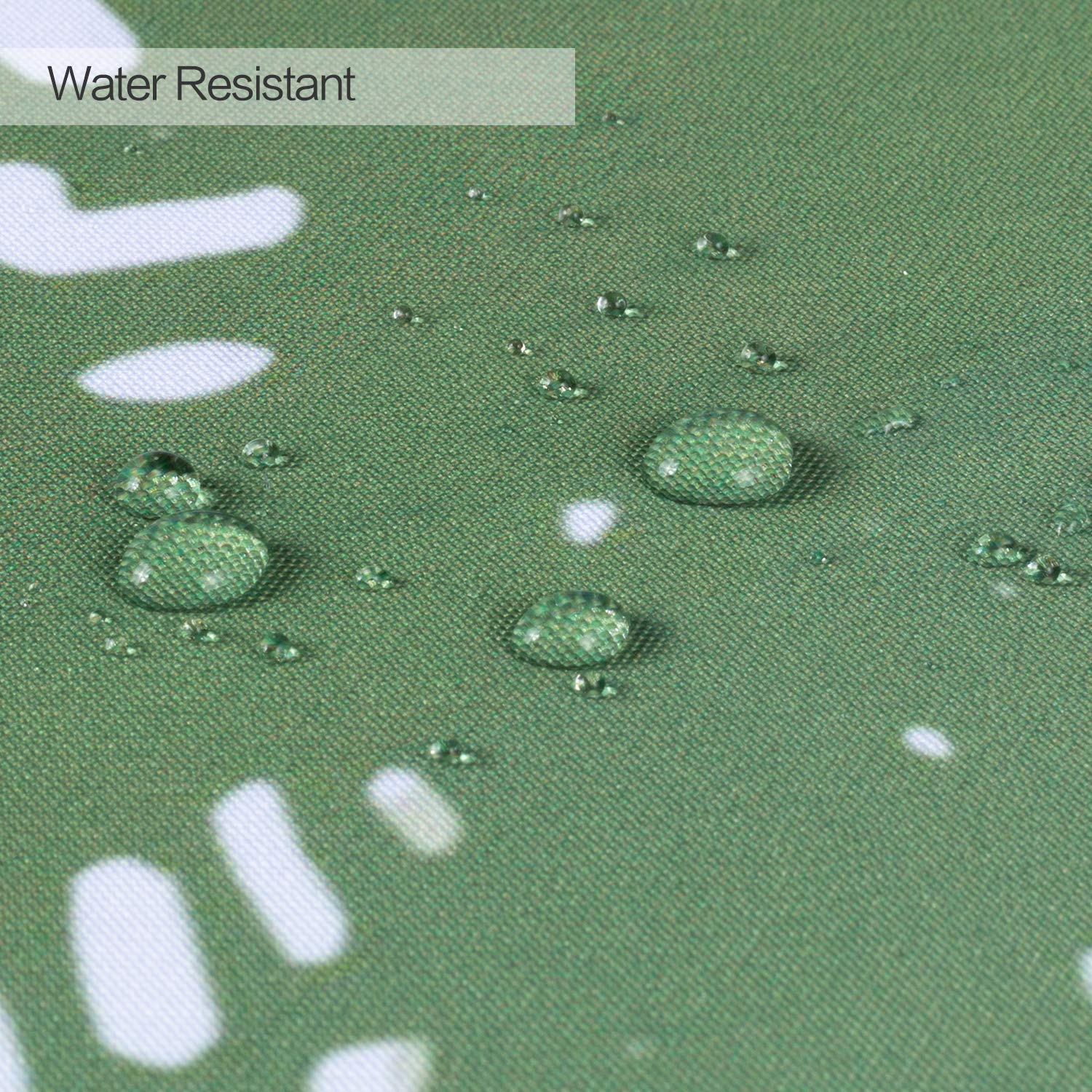 joyfeelife Fabric Shower Curtain Set Waterproof Bath Curtain for Bathroom Showers Bathtubs Home Decor with 12 Hooks, 71x71 Inch (Green Forest, 71x71 inch)