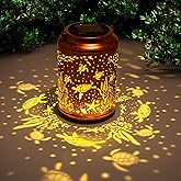 YISITEONE Sea Turtle Outdoor Solar Lanterns, Garden Waterproof Metal Hanging Decor Lights for Patio Yard Pathway Lawn Front Porch, Birthday Gardening Gifts for Women Mom Grandma