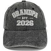 Horpe Embroidered Baseball Hats EST 2026 for Mom Dad Grandma Grandpa Papa Nana Uncle and Auntie