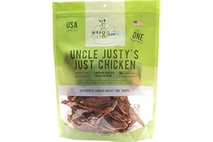 MIKA AND SAMMY'S GOURMET PET TREATS Gourmet Jerky Dog Treats - Natural Dog Treat Chicken Jerky for Dogs, Nutritious and Tasty Dog Jerky Treats Made in USA only, Cage-Free Chicken, No Additives (Mika & Sammy's Uncle Justy's 12 oz)