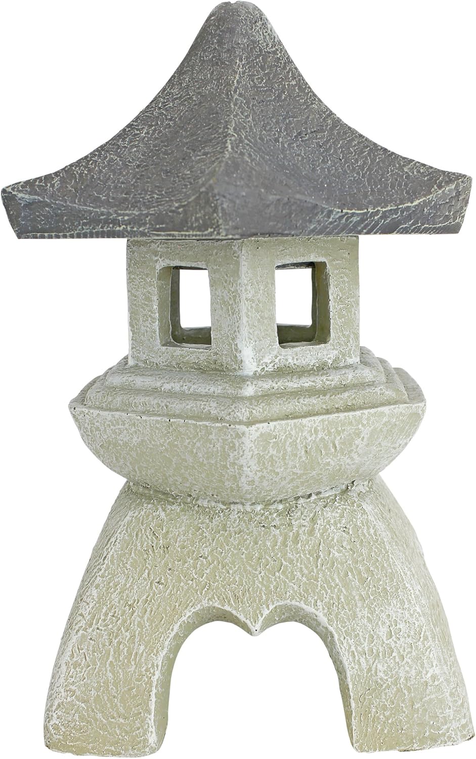Design Toscano NG29870 Asian Decor Pagoda Lantern Outdoor Statue, Large 17 Inch, Polyresin, Two Tone Stone Finish : Toscano Pagoda Lantern : Garden & Outdoor