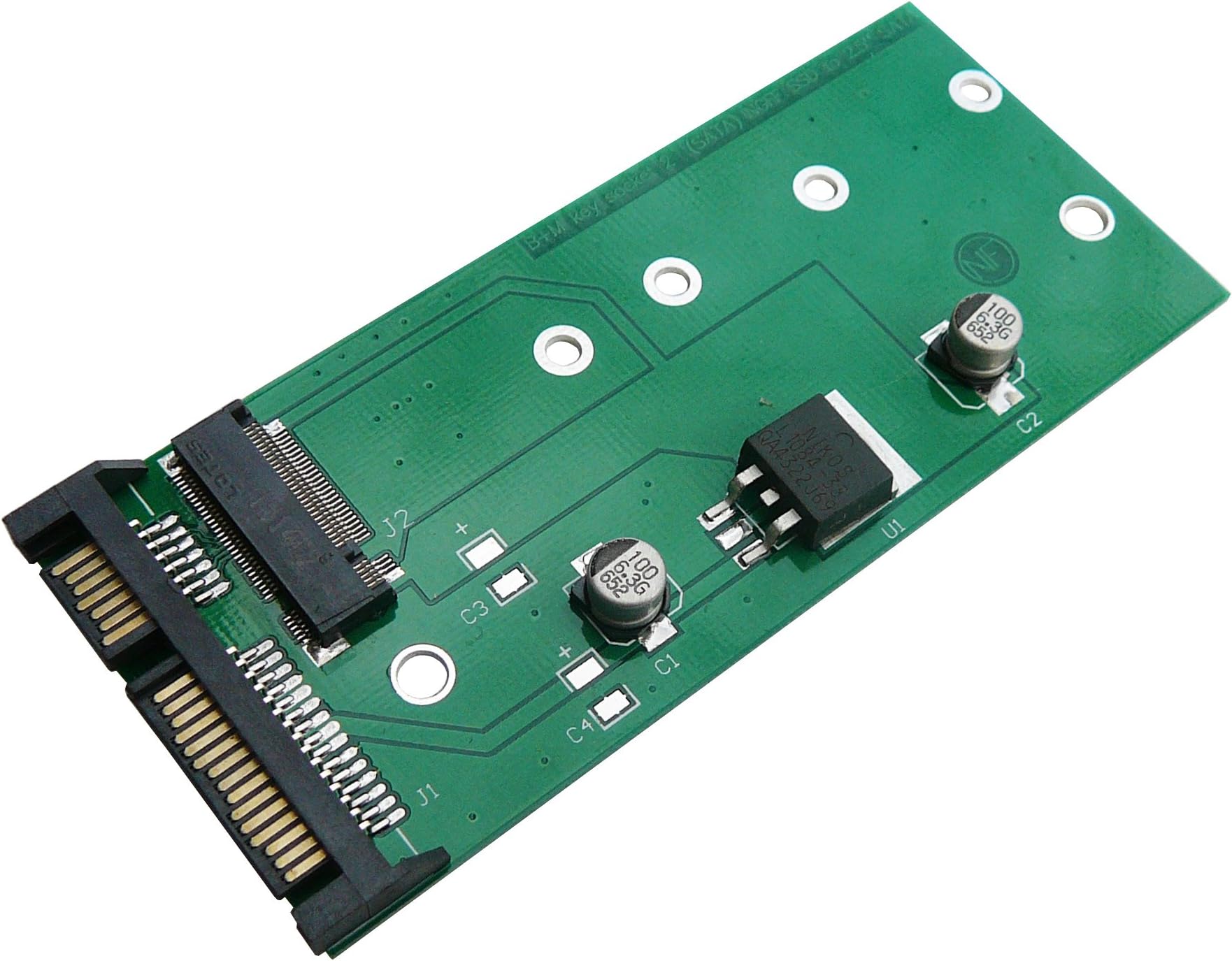 KALEA INFORMATIQUE M2 (NGFF) to SATA III Adapter M2- For Type M.2 SSD (Intel/Sandisk/Micron/Toshiba/Samsung etc.) Compact Version