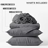 Moonlight20015 King Bedding Set 4 Piece Duvet Cover Fitted Sheet Grey view 2