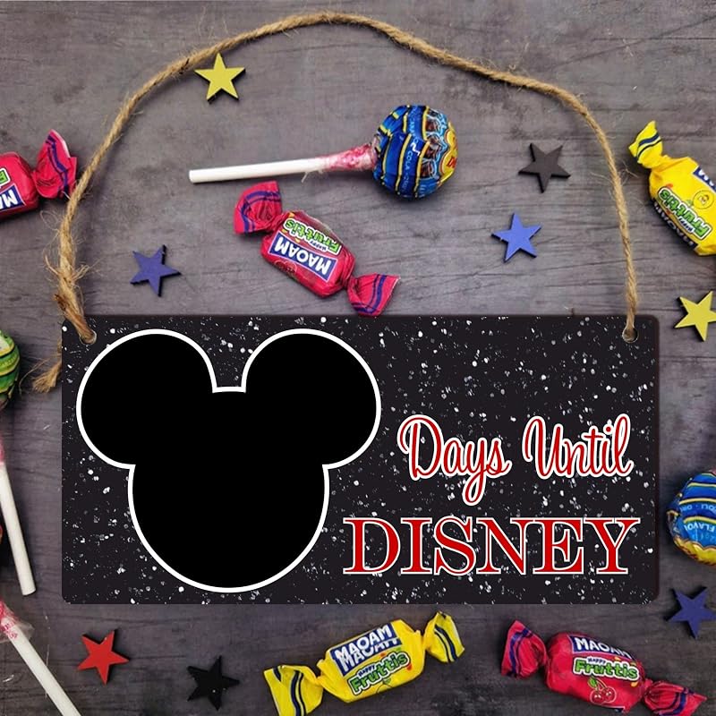 Pixie's Gifts Days Until Disney Chalkboard, Family Vacation Countdown