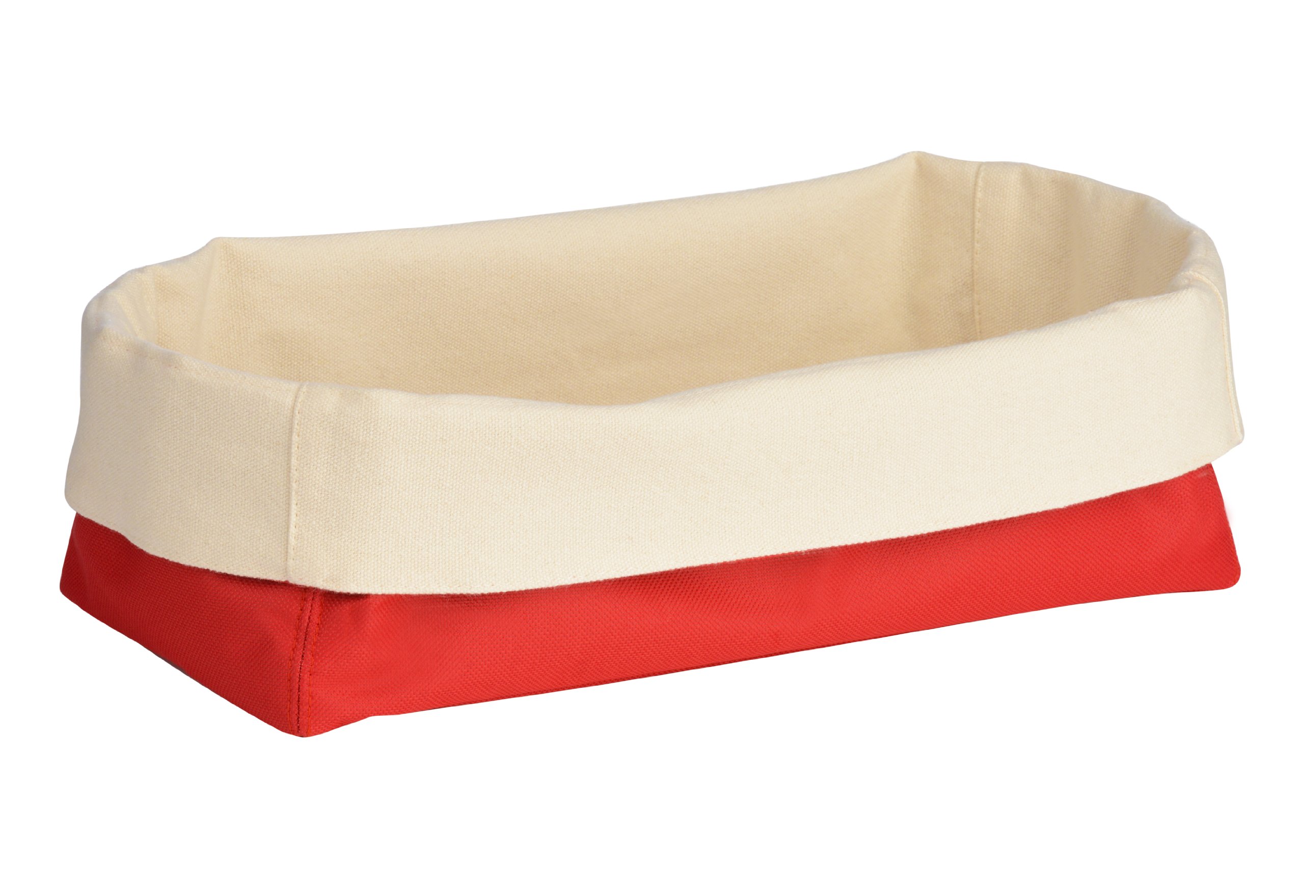 Premier Housewares Bread Basket, 17 x 33 x 16 cm - Red/Cream