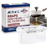 MirOil RB6PS EZ Flow Deep Fryer Oil Filter Bag &ndash; Reusable Grease Strainer to Extend Oil Life &amp; Maintain Food Quality &ndash; Handles Hot or Cold Liquid &ndash; Deep Fryer Filter for Cooking (No Frame Included)
