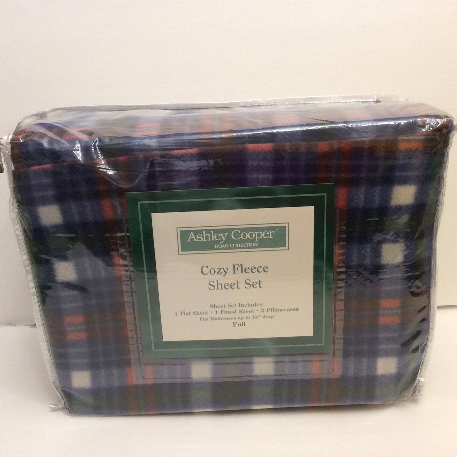 Ashley Cooper Cozy Fleece Sheet Set, Full Size, New Plaid
