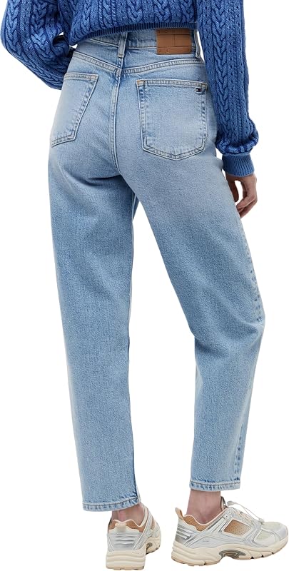 Vaqueros Mujer Mom Cintura Alta, Azul (Denim Light), 28W/30L
