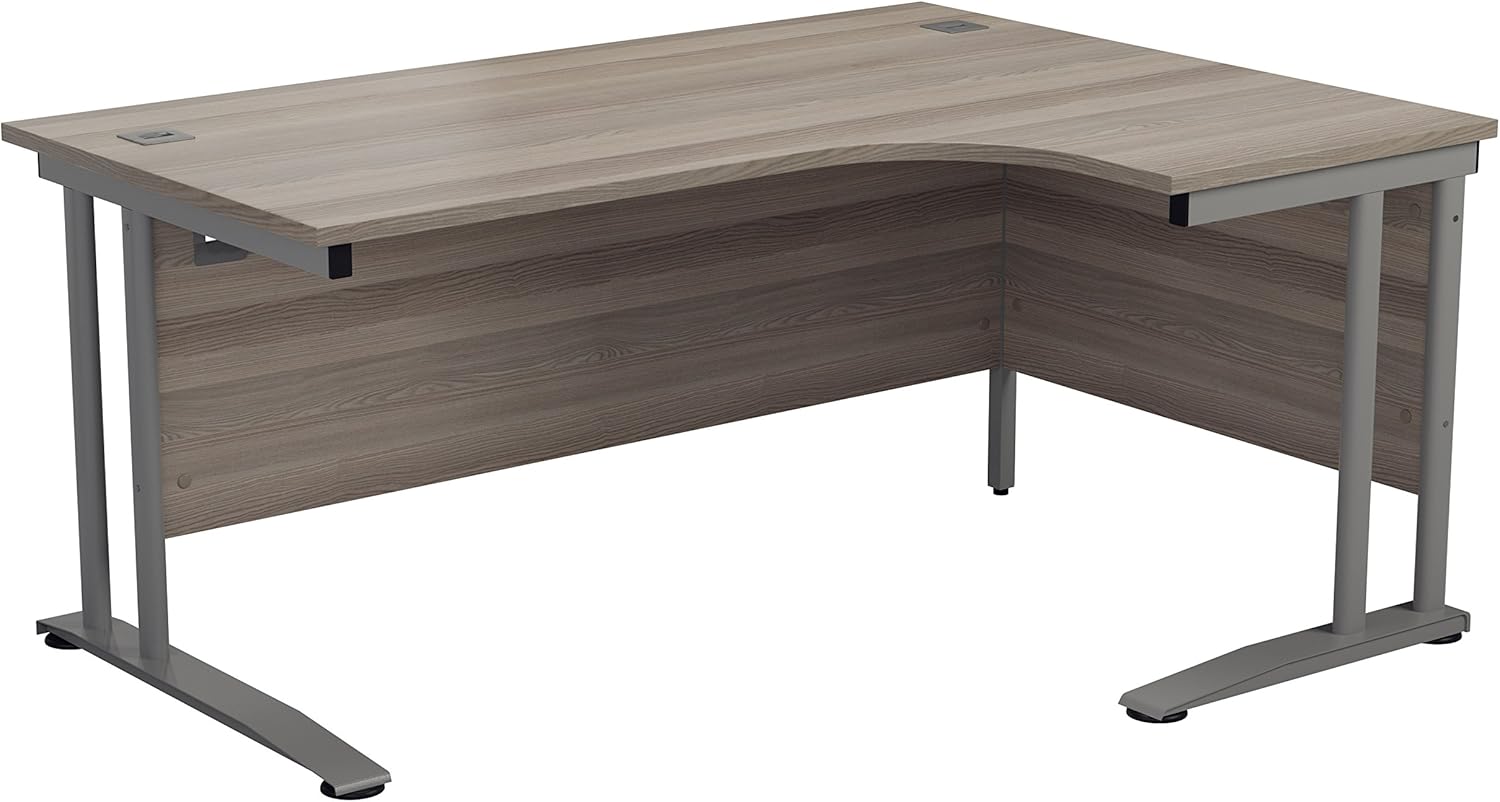 BDW, scrivania angolare destra, 3 cassetti, 4 ripiani, rovere Artisan destra
