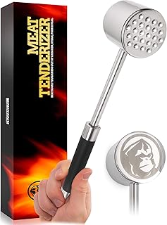 Mountain Grillers Fleischklopfer Doppelseitiger Edelstahl-Fleischhammer um Fleisch zu plattieren und weicher zu Machen - Fleischplattierer für Schnitzel, Steaks u. m. - Rostfrei, spülmaschinenfest