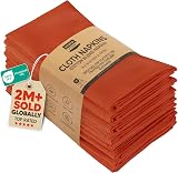 Utopia Kitchen Cotton Blend Napkins 12 Pack 46x46 cm Orange view 1