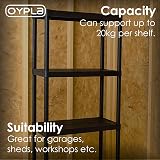 Oypla 4 Tier Black Plastic Heavy Duty Shelving Racking Storage Unit 80kg view 5