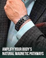 MagnetRX 3X Strength Magnetic Bracelet for Men Titanium Black Clasp Sizing Tool view 3