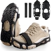 Spikeless Traction Shoe Covers Non-Slip Rubber Roofing Shoes Overshoes for Roofing, Wet Floors, Wood Decks, Snow and Ice Walking Surface Safe Anti Slip Shoe Grips for Work Boots Shoes