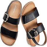 Littleplum Sandals for Women Arch Support – Comfortable Flat Womens Sandals, Summer Breathable Adjustable Orthotic Walking Shoes for Beach,Travel