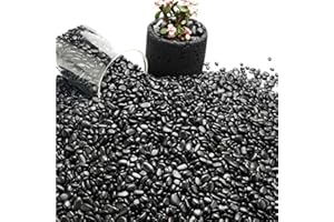 NUPICK 3lb River Rocks for Plants Indoor, 1/5 Inch Black Pebbles for Vases Fillers, Decorative Pea Gravel for Fish Tank, Natural Polished Stones for Succulent, Bonsai, Landscaping, Bird Baths