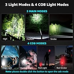 Rechargeable Flashlights 200000 High Lumens, Bright