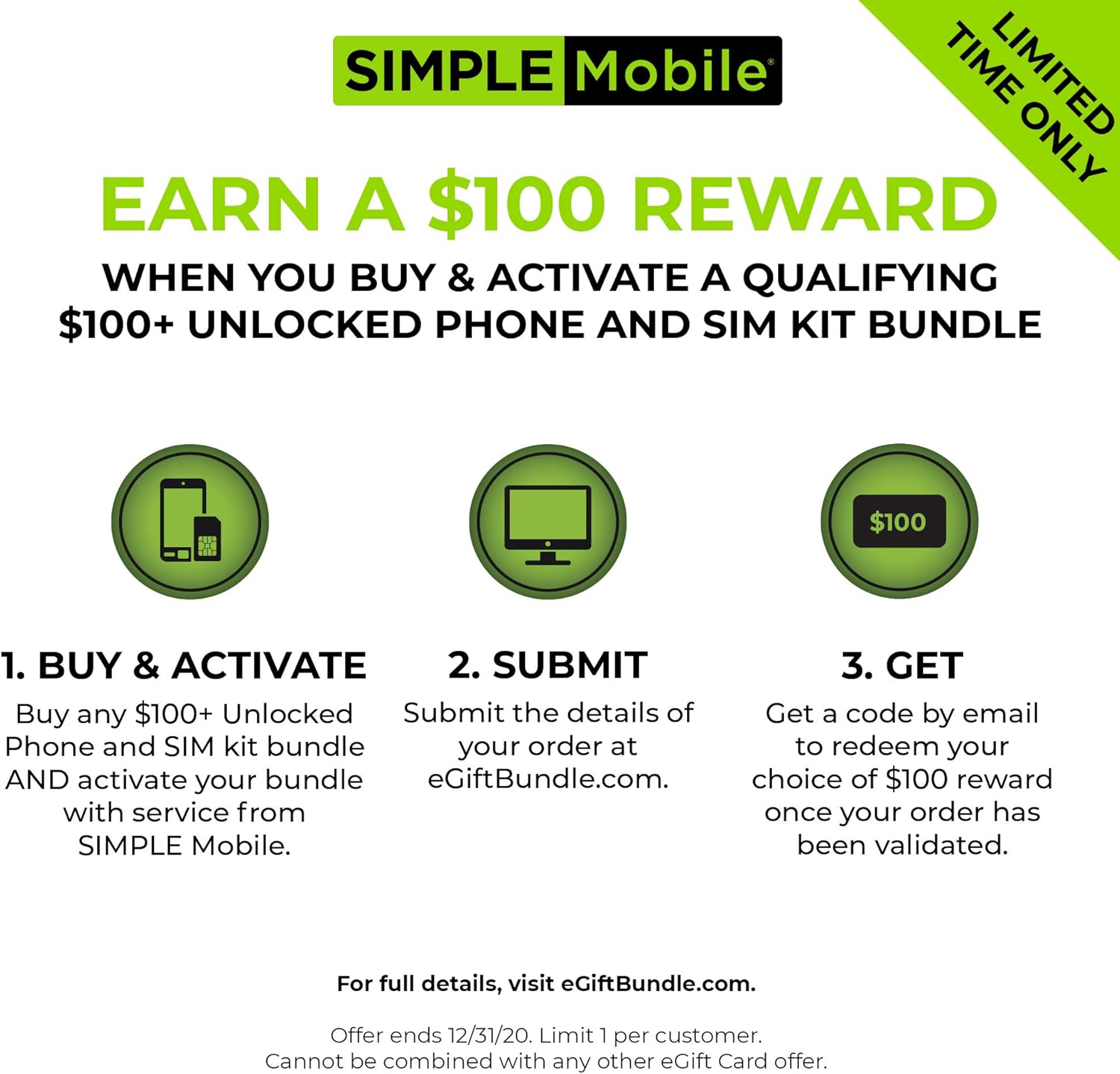 Simple Mobile Keep Your Own Phone 3-in-1 Prepaid SIM Kit