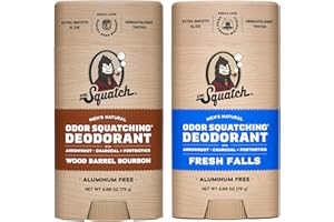 Men's Natural Deodorant - Aluminum-Free Deodorant from Dr. Squatch - Natural Deodorizer - made w/postbiotics & charcoal - Deo