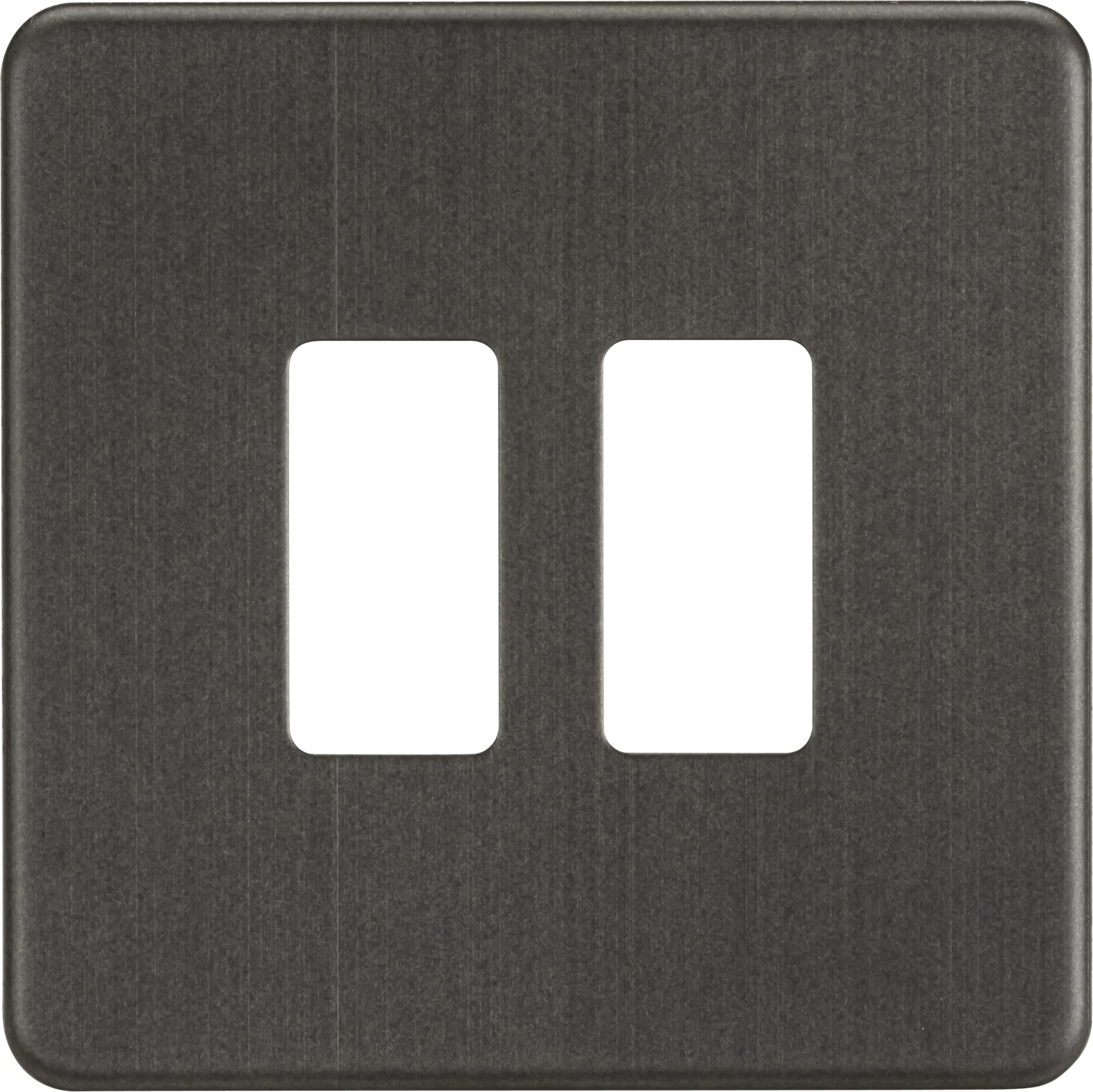 Screwless 2G Grid faceplate - Smoked Bronze