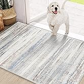 COMSLE Door Mat, Front Door Rug Indoor for Entrance Faux Wool Absorbent Non Slip Modern Throw Rug for Entryway Hallway Muddy Paws - Pet Friendly, 32x48 Inches,Gray Brown Machine Washable