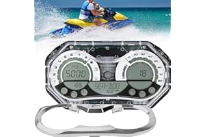 ATVMASTER Upgrade 278002270 Jet Ski Speedometer Digital Gauge Cluster Fits for Sea Doo GTX RXP RXT Wake LCD Gauge W/ 278002144 Chrome Bezel Plug and Play