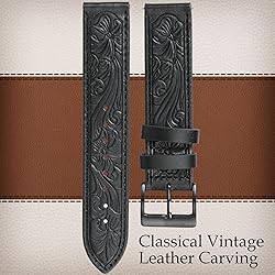 Falandi Quick Release Leather Watch Band Retro