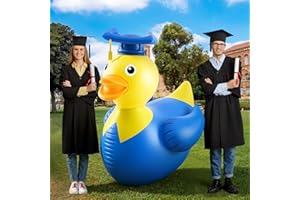Hungdao 5 ft Graduation Giant Inflatable Decor Duck Large Grad Inflatable Duck with Cap and Gown Pool Float Blow up Congrats 