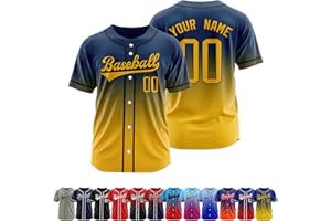 Custom Baseball Jersey Stitched Printed Personalized Name Number Team Button Down Shirts Sports Uniform for Men Women Youth