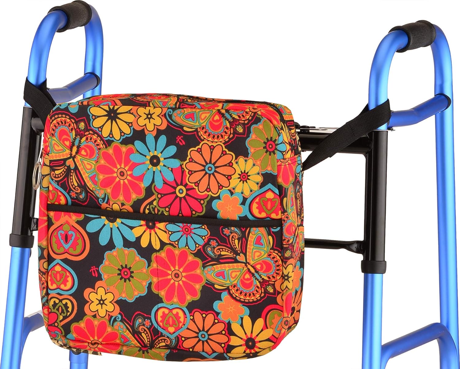 NOVA Universal Tote Bag for Folding Walker, Rollators, Wheelchairs and Scooters, Boho Blossoms: Health & Personal Care