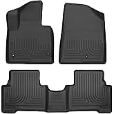 Husky Liners Weatherbeater Floor Mats | Fits 2013-2018 Hyundai Santa Fe Sport | Front & 2nd Row, 3-pc Black - 93831