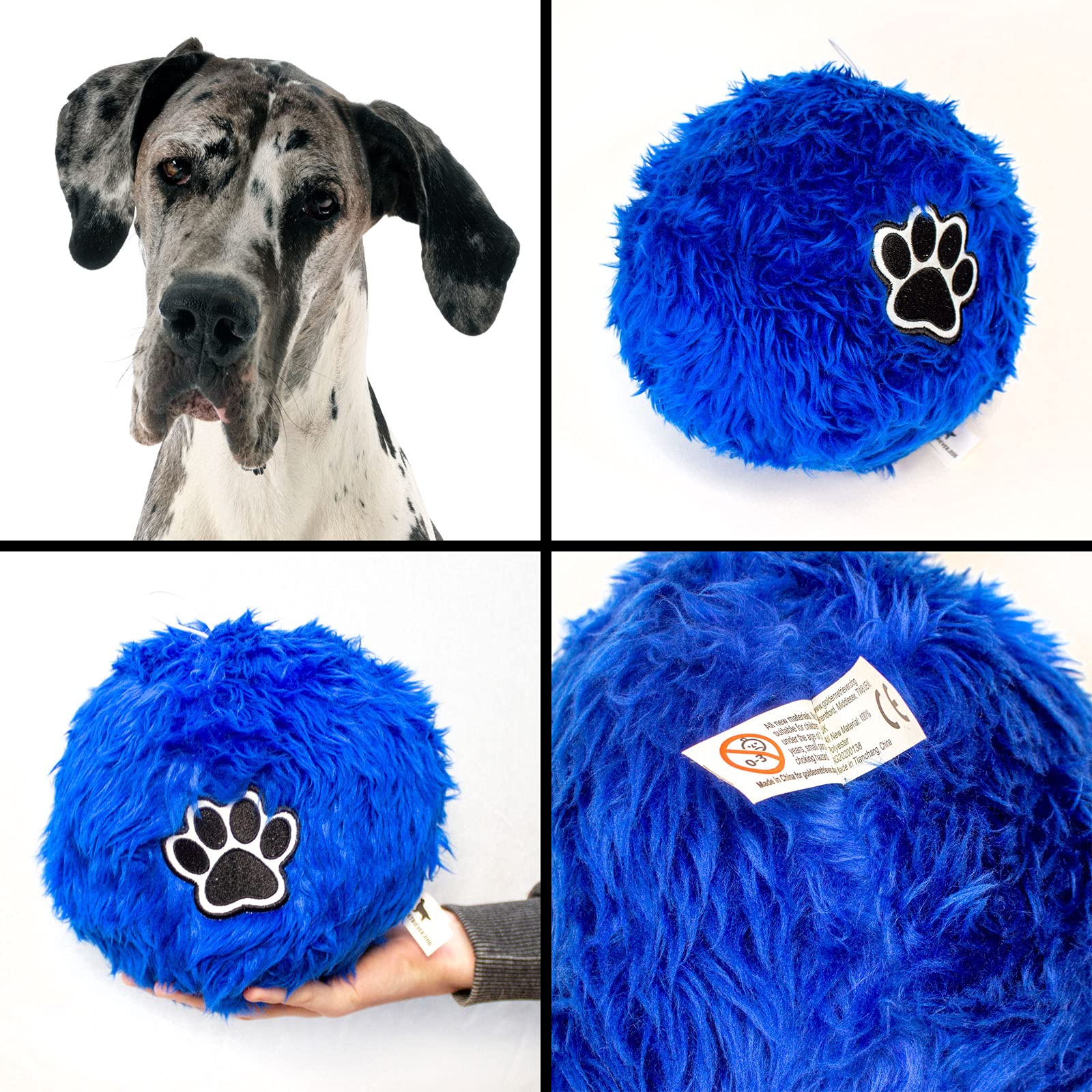 Soft Fluffy Dog Ball For GREAT DANE - Large Size Ball