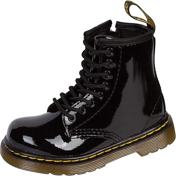 dr martens shiny black boots