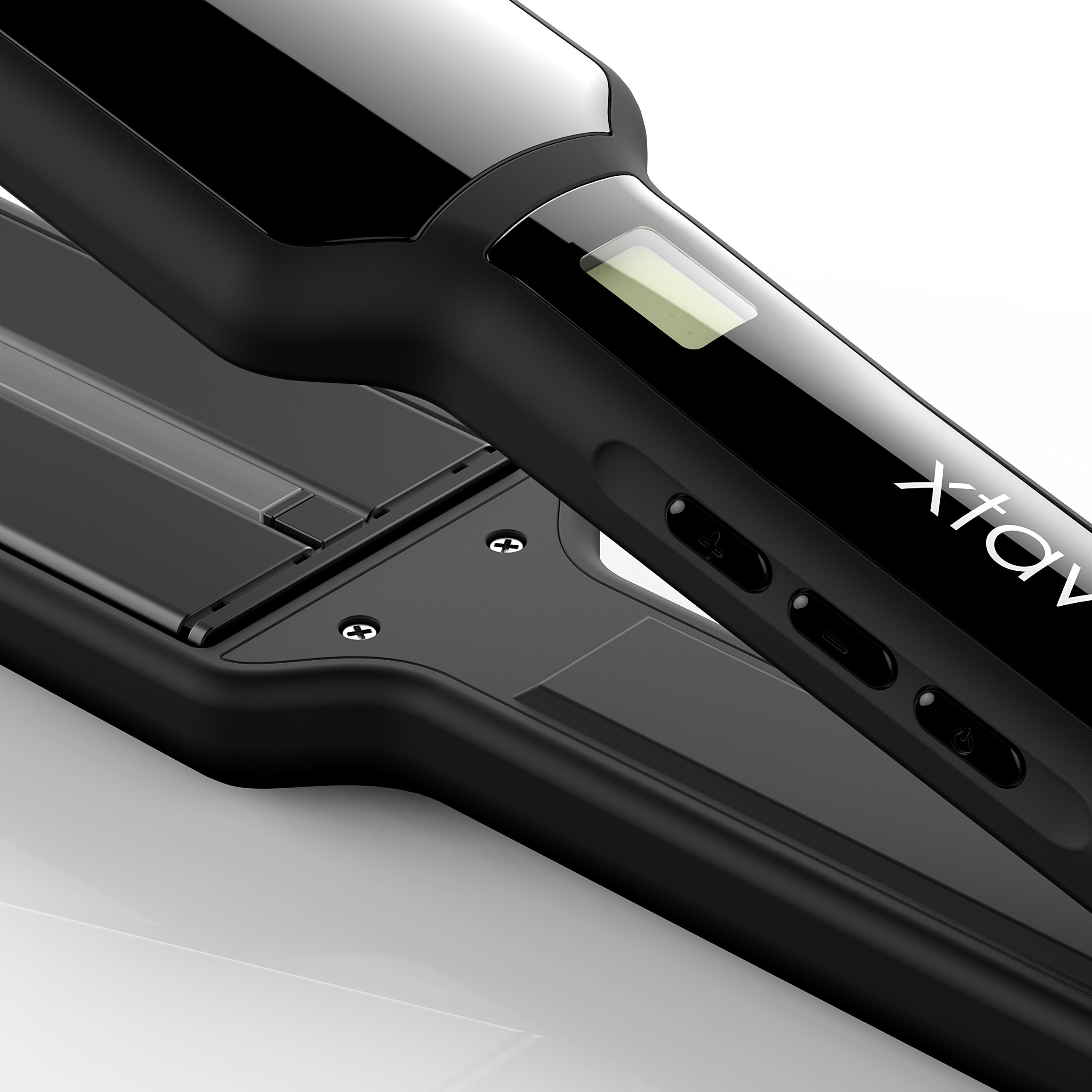 xtava Infrared Flat Iron Hair Straightener - Professional 2 Inch Dual Voltage Ceramic Flat Iron with Temperature Control For All Hair Types - Flat Iron for Hair with Auto Shut Off with Travel Case