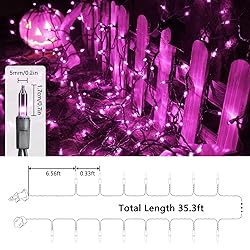 Toodour Purple Halloween Lights, 27ft 100 Count