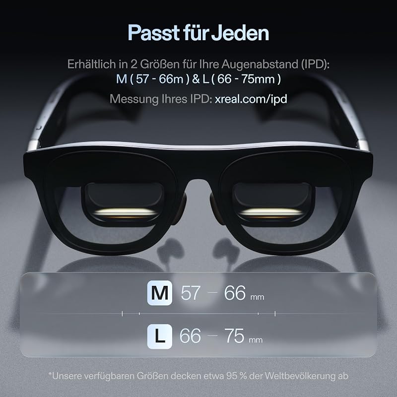 One Pro AR Brille mit X1 Chip, 171" 120Hz HD Display, Native 3DoF