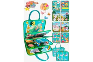 ZEROMX Montessori Busy Board for Toddlers 2-4 Years Old | Sensory Learning Toys for 2 Year Old Boys | Airplane Car Travel Busy Book, Educational Activities Toy for Birthday