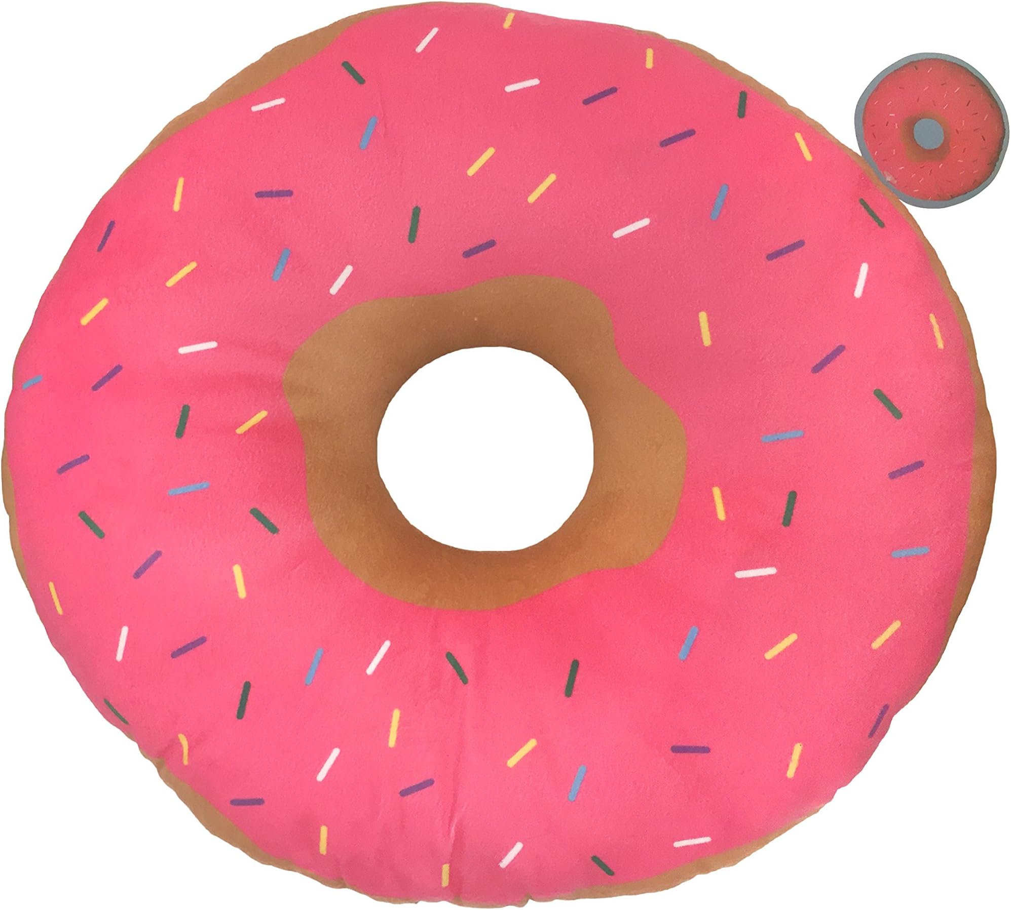 Food Pillows Pink Donut 17" x 17" Plush Toss/Throw