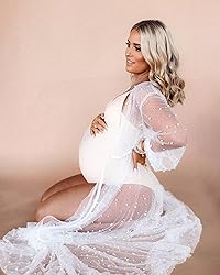 Womens Tulle Maternity Dress for Photoshoot Pearl