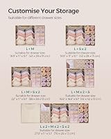 SONGMICS Drawer Organisers Set of 12 Foldable Fabric Storage Boxes view 5