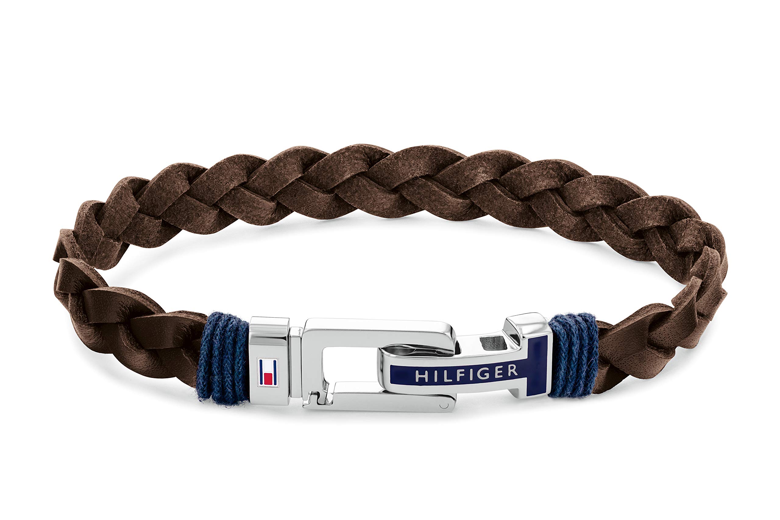 Tommy Hilfiger Jewelry Men's Braided Leather Bracelet Brown - 2790309