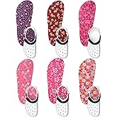 Velmitten 6 Pairs Shoe Insoles for Clog Garden Breathable Shoe Insoles Inserts No Show Socks for Women Men(Stylish Pattern)