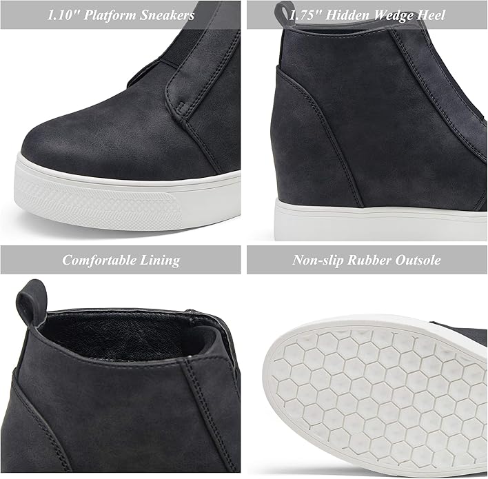 VEPOSE Sneakers Platform Booties 917 Black