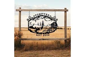 Custom Metal Signs | Personalized Farm House Metal Sign | Custom Metal Ranch Name Sign | Family Name Metal Sign | Metal Wall 