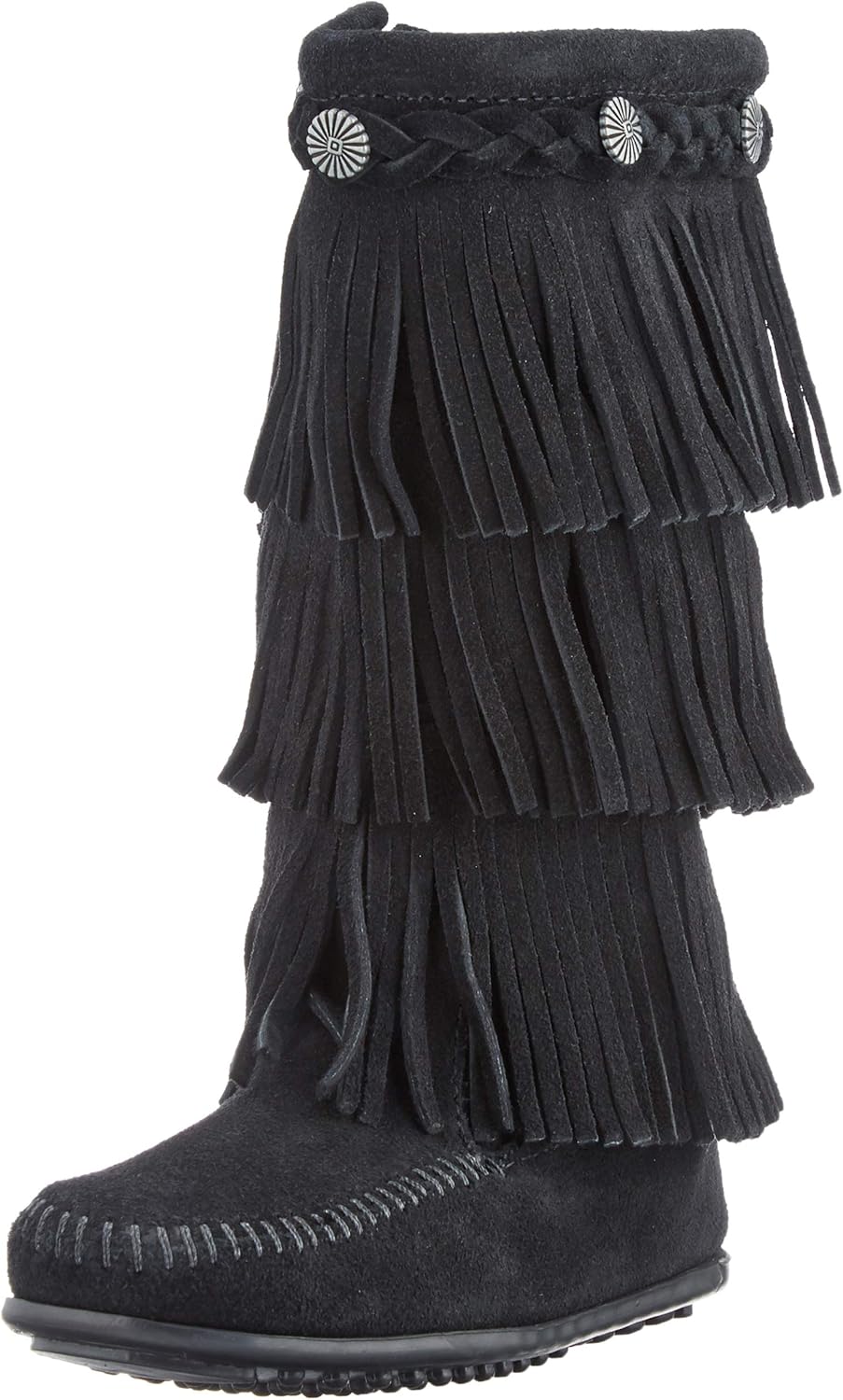 minnetonka purple fringe boots