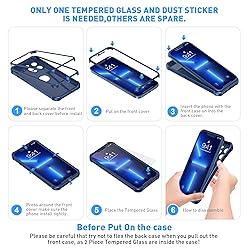 ORETech for iPhone 13 Pro Case,with[2 x Tempered