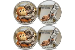 Hugging Monkey Emotional Support Token - One Day at a Time Reminder Coin - It's Okay to Not Be Okay Mental Health Encourageme